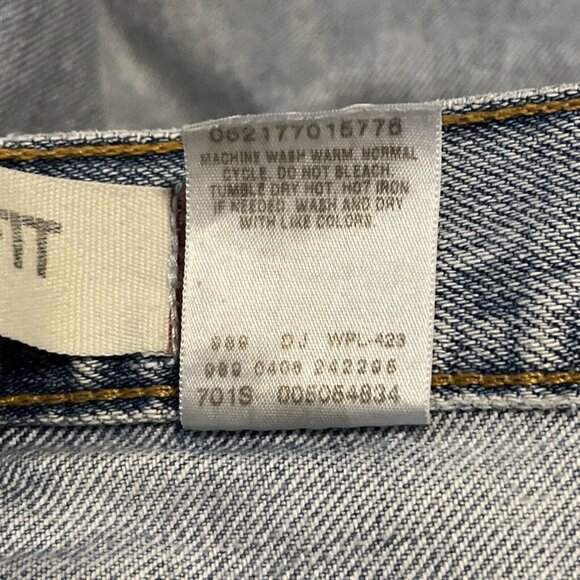 Men's Levis 505 Regular Fit Denim Jeans SZ 34x30 Blue Cotton Distressed 2000s - Picture 9 of 11